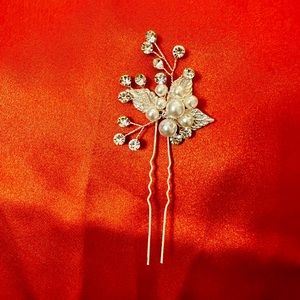 New pearl rhinestone design hair pin